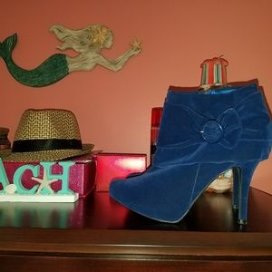 Charlotte Russe cobalt suede booties